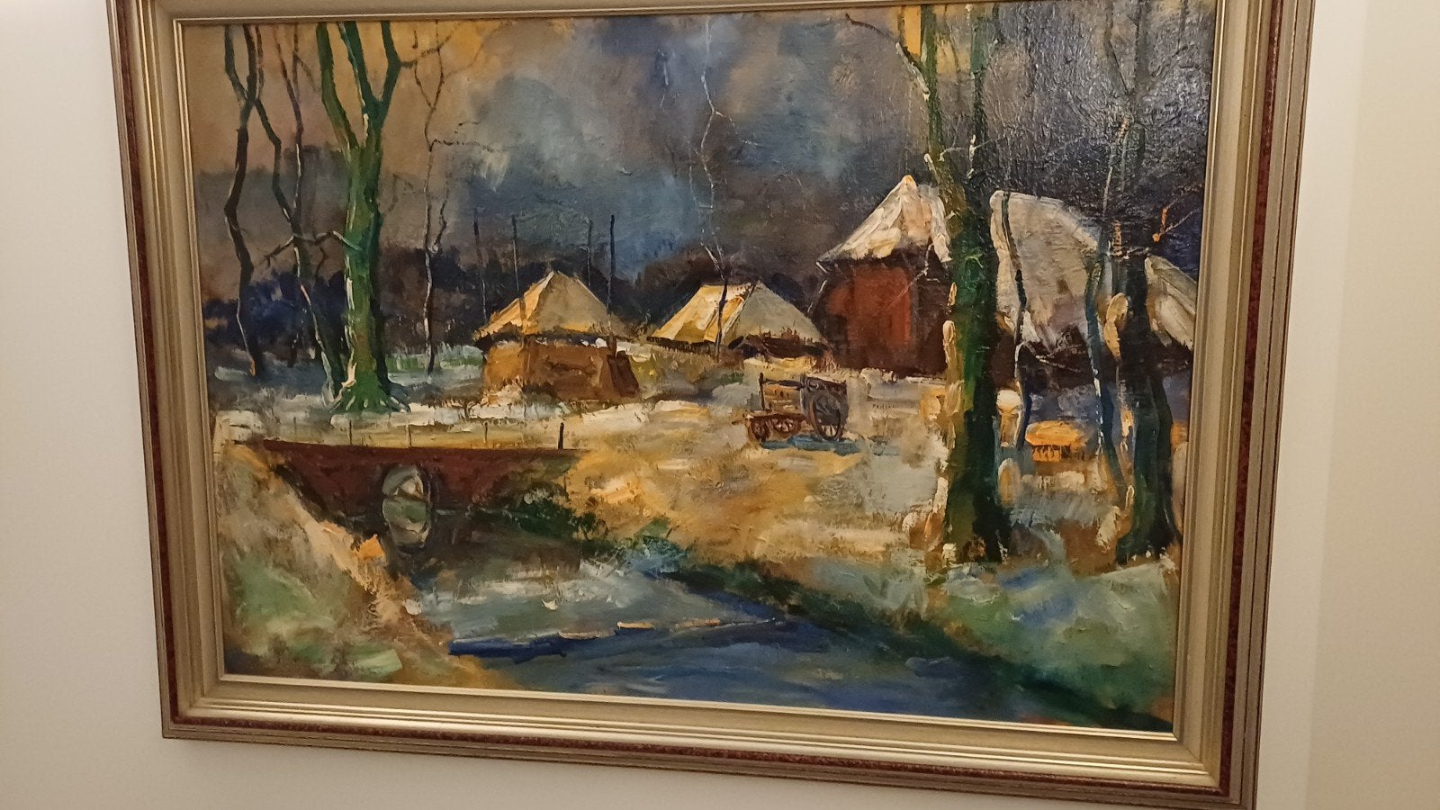 Winterlandschap van Jaap Hiddink - Impressionistische stijl, Ophalen, Doek, Impressionistisch, Landschap