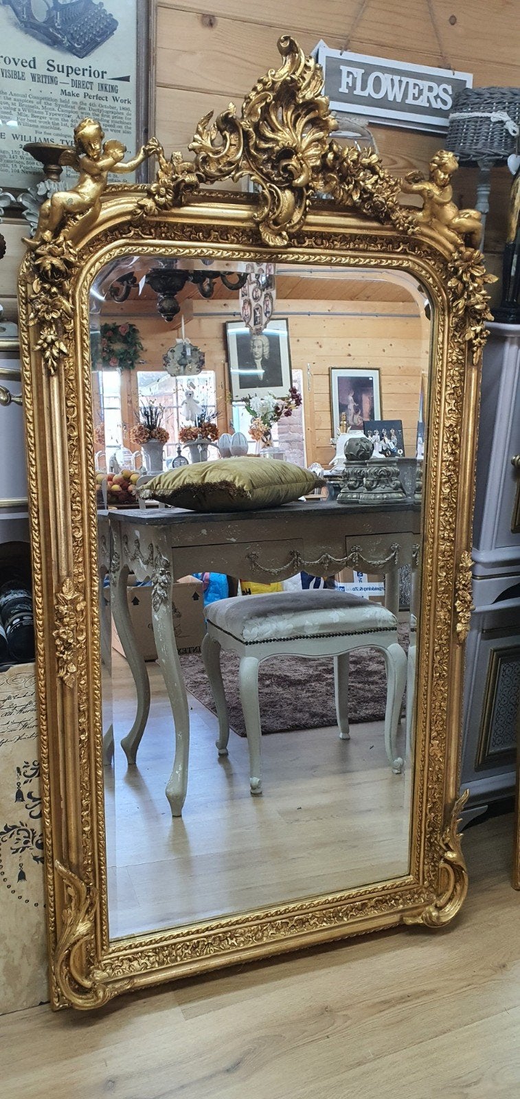 Barok Spiegel Goud met engelen