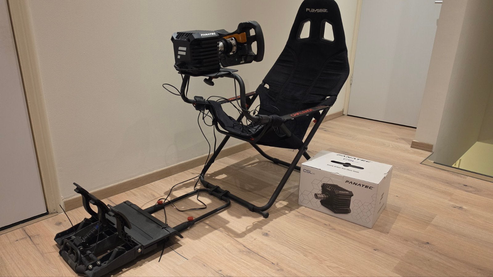 Fanatec CSL DD 5Nm + McLaren GT3 V2 + Elite Pedals V2 + Play, Spelcomputers en Games, Ophalen, Zo goed als nieuw
