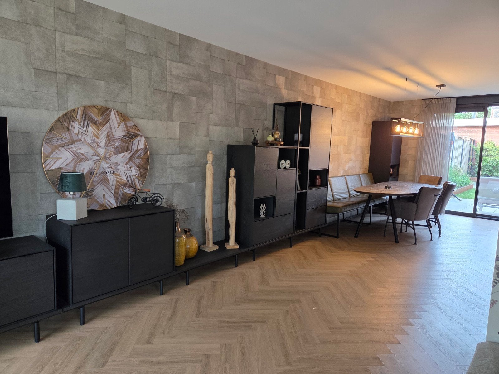 Moderne elementen kastenwand incl werkplek, Ophalen, Zo goed als nieuw