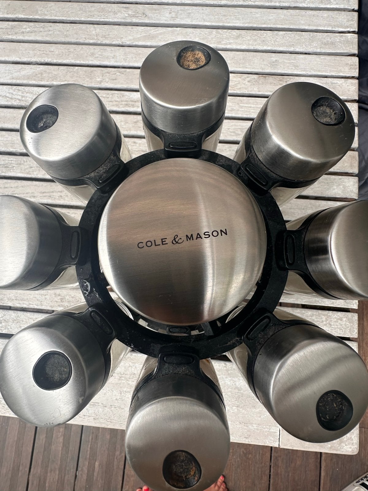 Cole & Mason Kruidenrek met 16 potjes, Zilver, Ophalen of Verzenden, Metaal, Overige merken