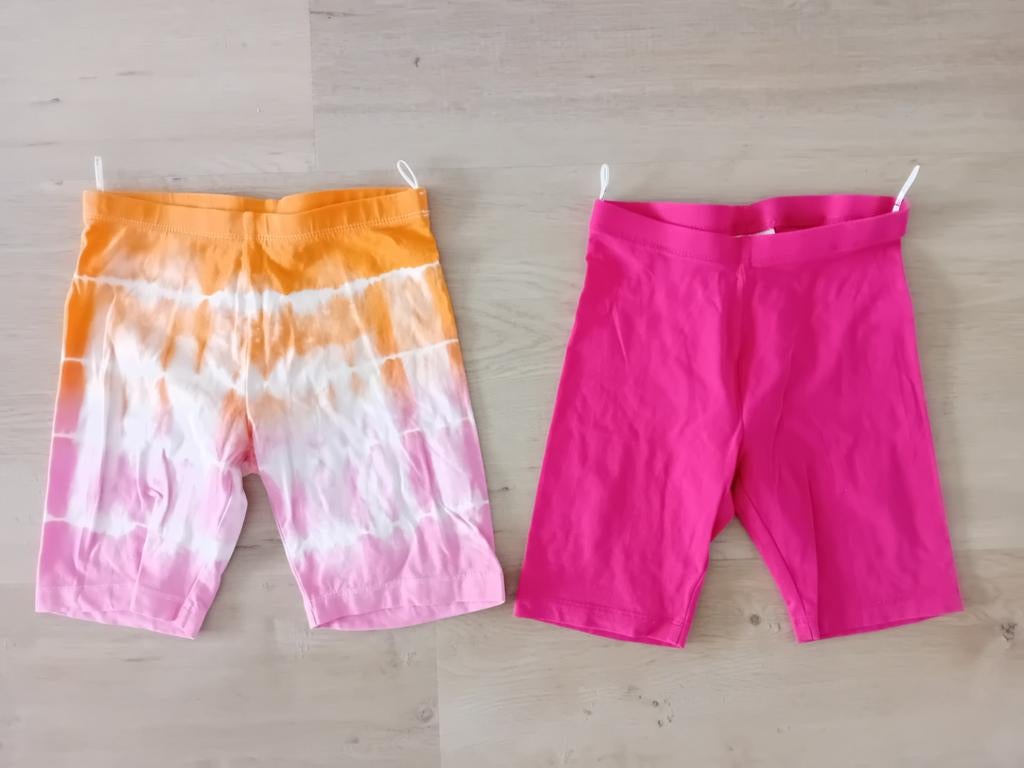 Fietsbroeken maat 128 set van 2 stuks, Broek, C&A, Meisje, Ophalen of Verzenden