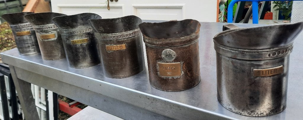 Set van 10 antieke litermaten - Maatkannen, Verzenden