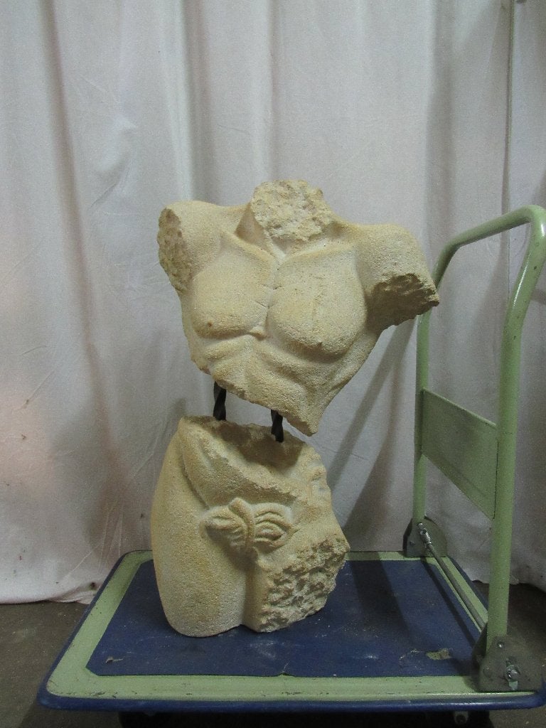 Man en vrouw torso, Antiek en Kunst, Kunst | Beelden en Houtsnijwerken, Ophalen, Steen of Keramiek, Beeld, 50 - 100 cm