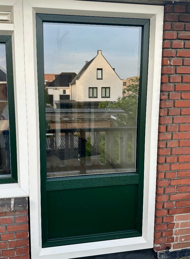 Kunststof kantel-kiepdeur + hor 210x100cm RAL6009, Doe-het-zelf en Verbouw, Glas, 200 tot 215 cm, Ophalen, 100 tot 120 cm