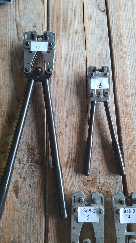 Div. Klauke en Haupa kabelschoenperstangen / Krimptangen, Auto diversen, Autogereedschap, ., Ophalen of Verzenden, Zo goed als nieuw