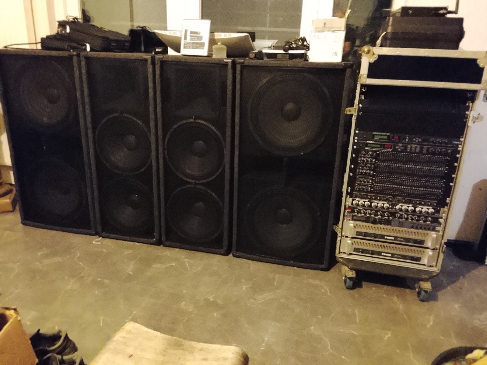 Electro Voice eliminator 2 set inclusief taperack, Ophalen, Zo goed als nieuw, 1000 watt of meer, P.A.