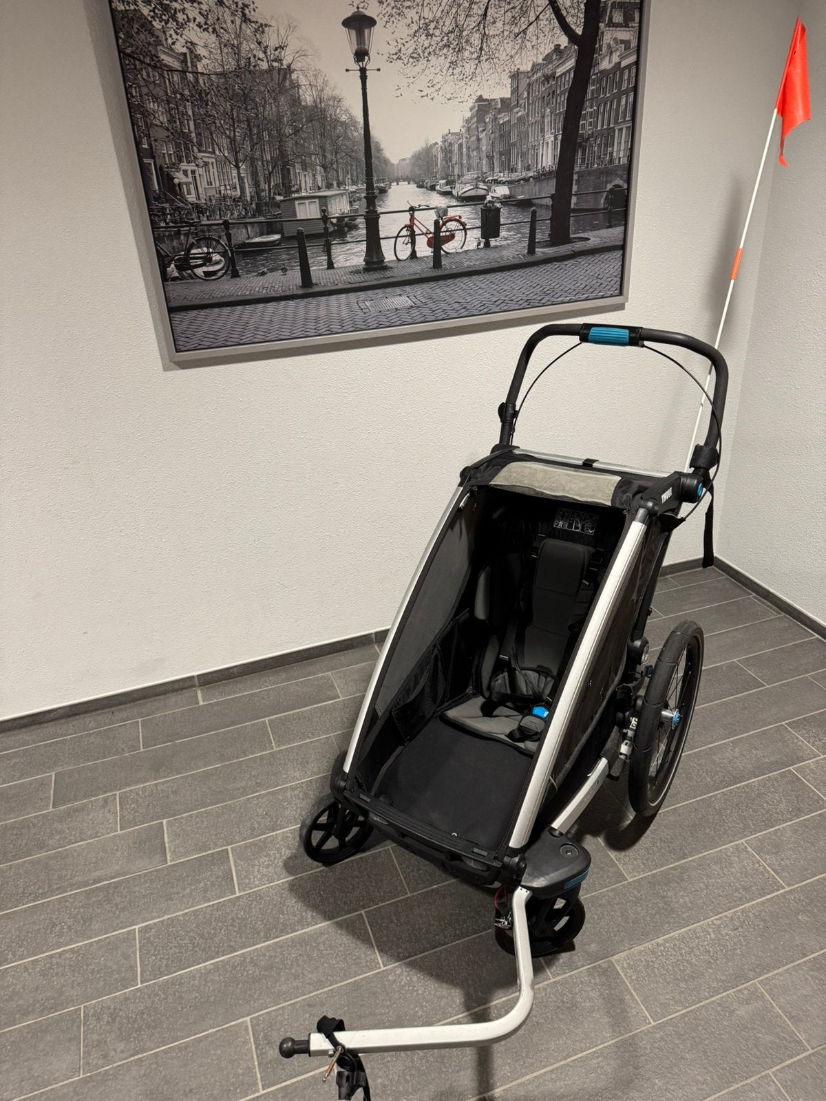 Fietskar Thule Chariot Sport te huur, Fietsen en Brommers, Fietsaccessoires | Aanhangers en Karren, Ophalen, Gebruikt, Opvouwbaar