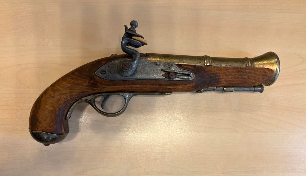 Replica antiek vuursteenpistool donderbus-stijl, Ophalen of Verzenden