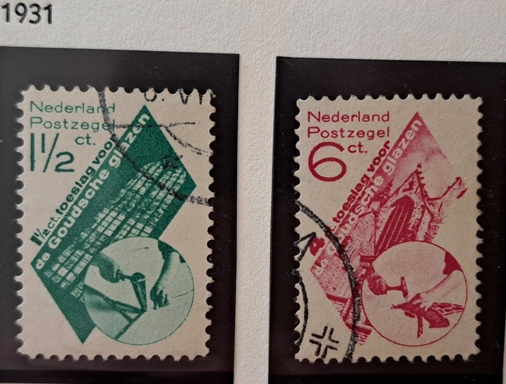 Nederland 1931 nvph 238/239 gest. (Davo), Ophalen of Verzenden, T/m 1940, Gestempeld