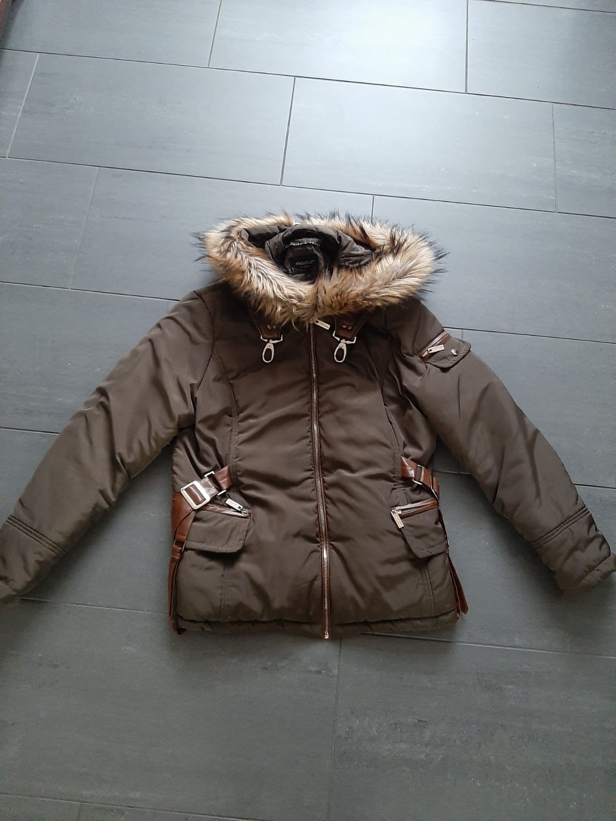 winterjas, Kleding | Dames, Jassen | Winter, Bruin, Maat 42/44 (L), Ophalen of Verzenden, Zo goed als nieuw