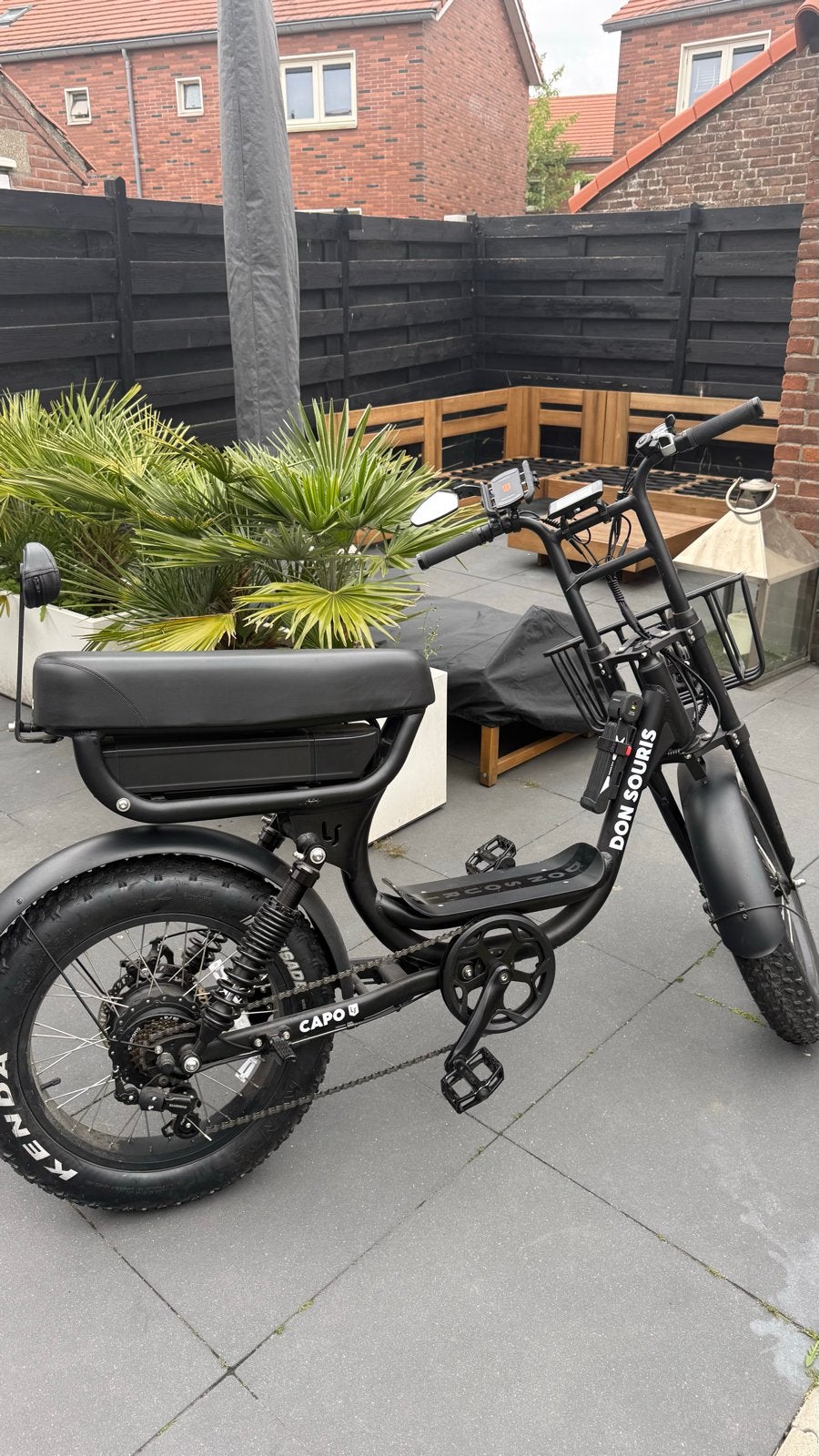 Don Souris Capo Matte black fatbike - Zo goed als nieuw, Zo goed als nieuw, Minder dan 47 cm, 30 tot 50 km per accu, Ophalen