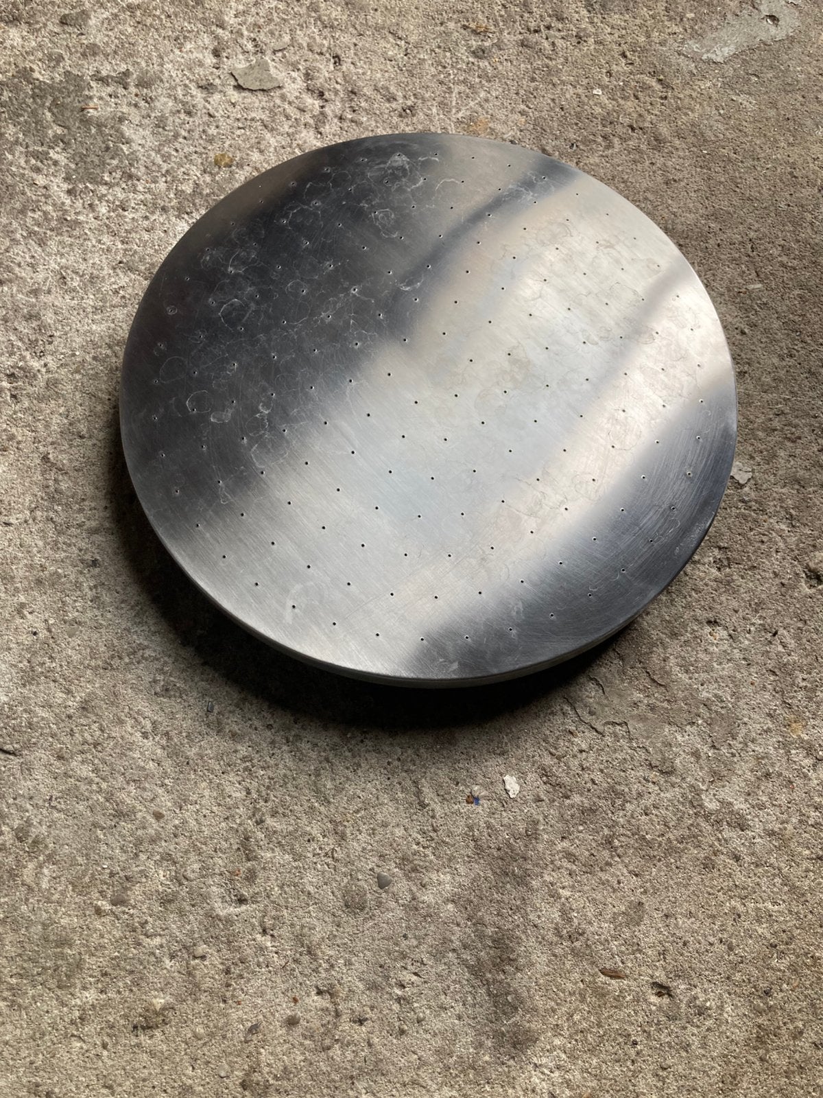 Douchekop van Hotbath 28 cm geborsteld nikkel, Ophalen of Verzenden, Zo goed als nieuw, Douche