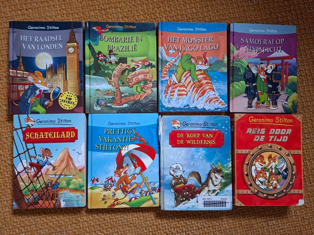 8 Geronimo Stilton Boeken - Avontuurlijke Verhalen, Boeken, Ophalen of Verzenden, Gelezen, Geronimo Stilton, Fictie algemeen