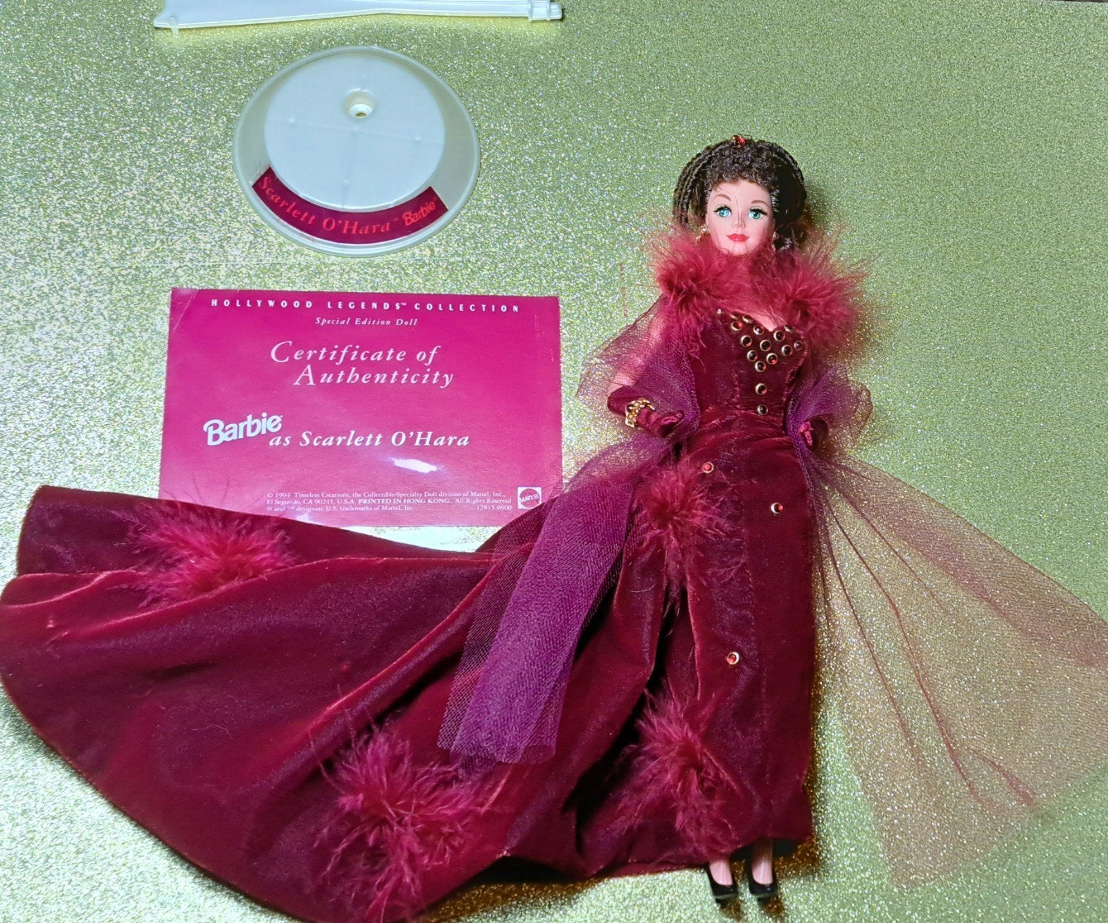 Mattel Collector Barbie als Scarlett Gone With The Wind 1994, Verzamelen, Ophalen of Verzenden, Zo goed als nieuw, Fashion Doll