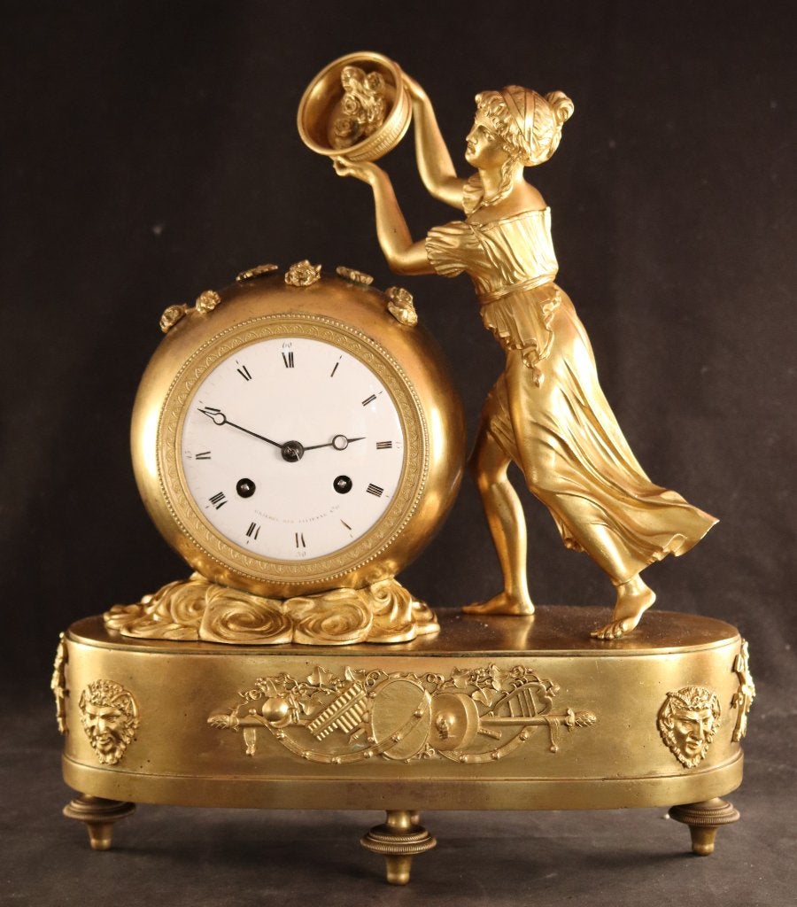 Mooie antieke Empire pendule, Ophalen of Verzenden
