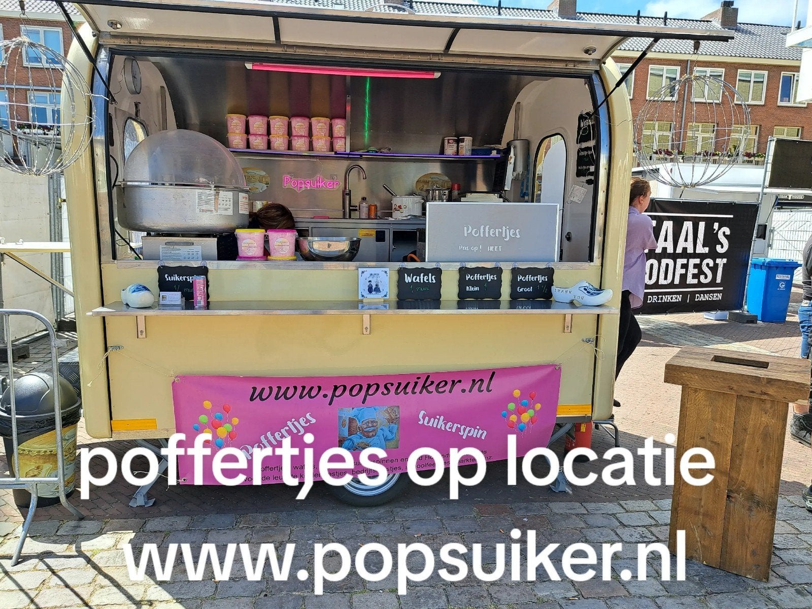 poffertjes  en suikerspin op locatie, Kraam