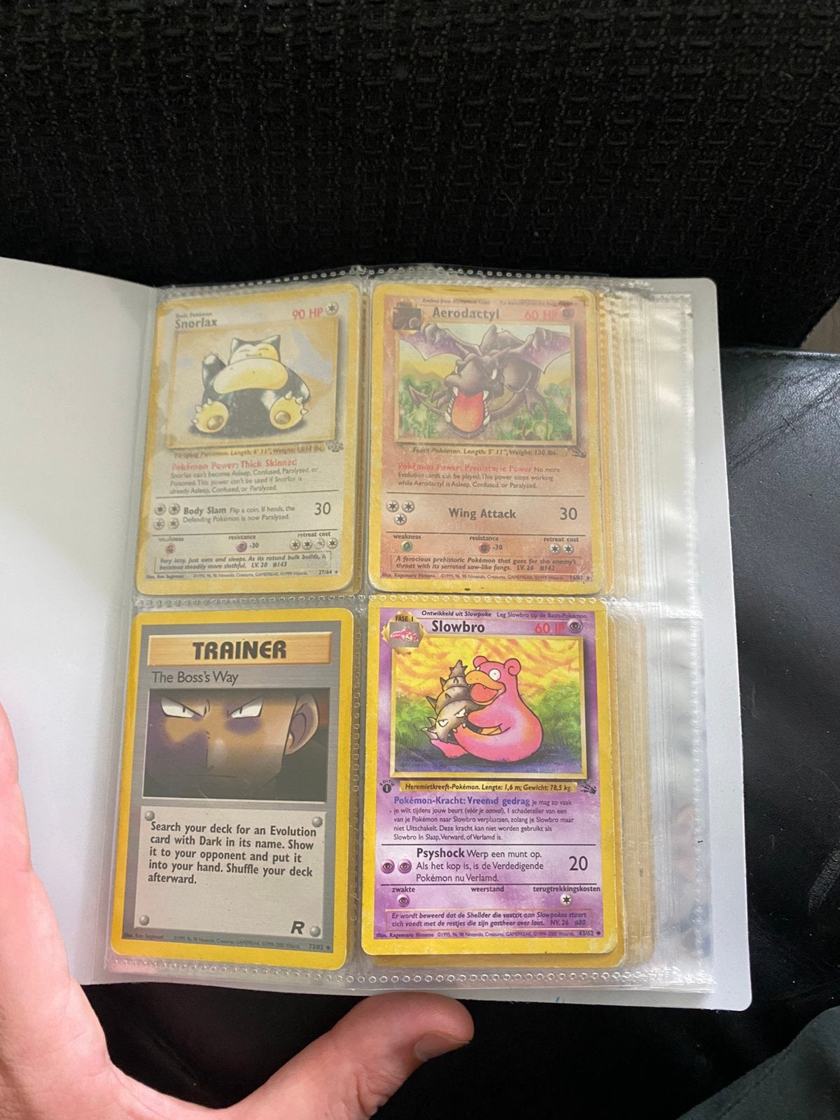 mapje met vintage pokemon kaarten, Ophalen of Verzenden, Zo goed als nieuw, Meerdere kaarten