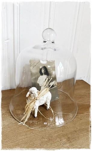 Stolp, victoriaanse stijl van glas, 20 /23cm. h x 19 cm. d., Huis en Inrichting, Woonaccessoires | Stolpen, Clayre, Ophalen of Verzenden