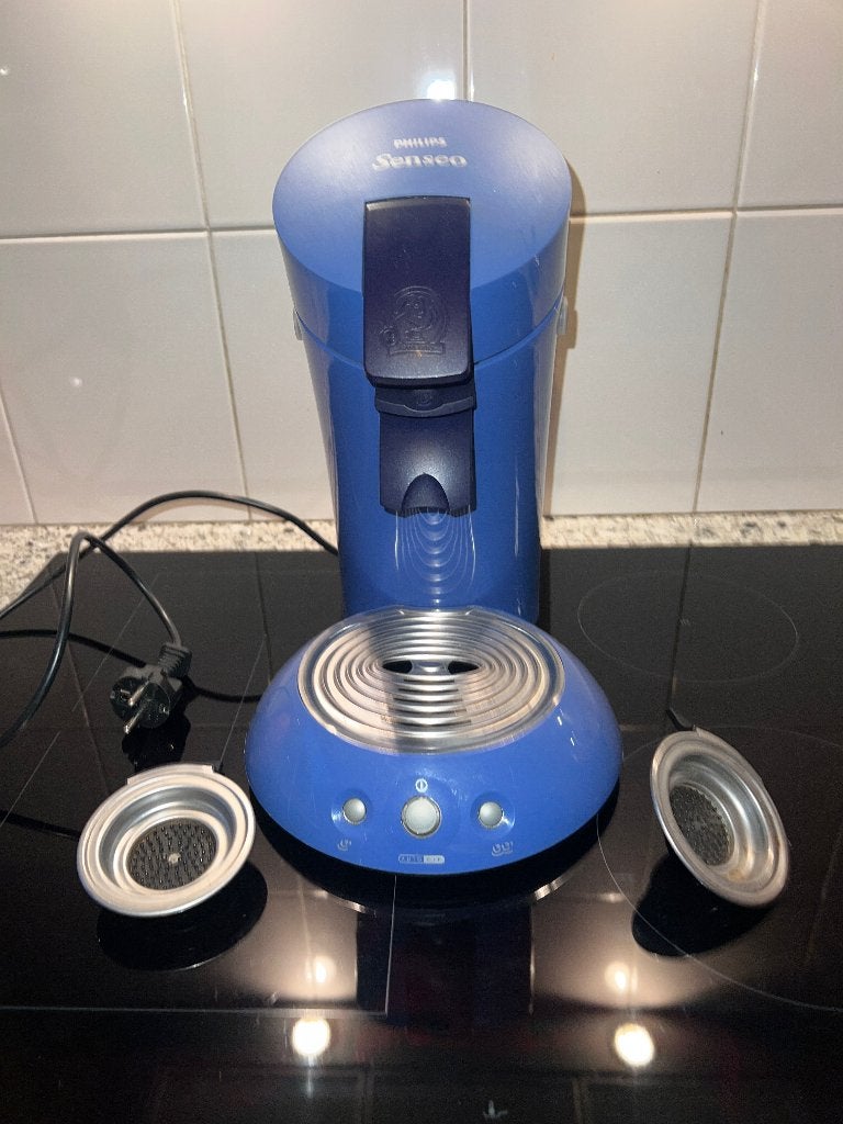 Phillips Senseo (blauw), Ophalen, Koffiepads en cups, Gebruikt, Koffiemachine