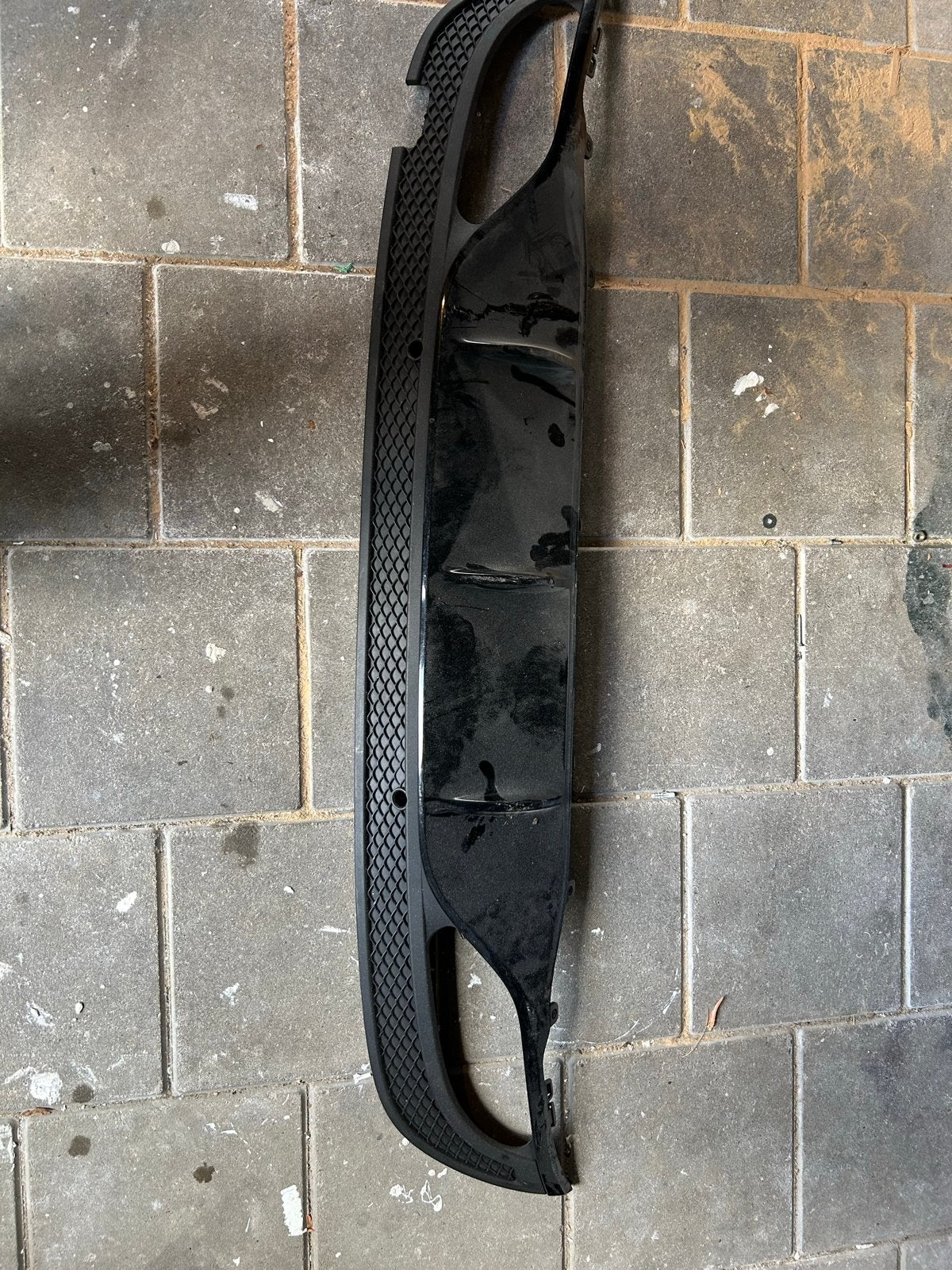 Mercedes W205 C-Klasse AMG Line Diffuser Achterbumper, Gebruikt, Mercedes-Benz, Ophalen of Verzenden, Achter