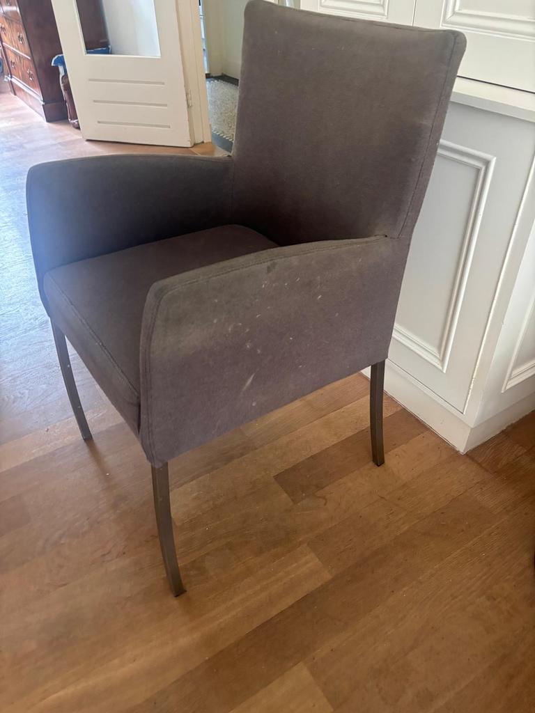 6 eetkamerstoelen: 4 met leuning, 2 zonder, Ophalen, Gebruikt, Overige kleuren, Tijdloos