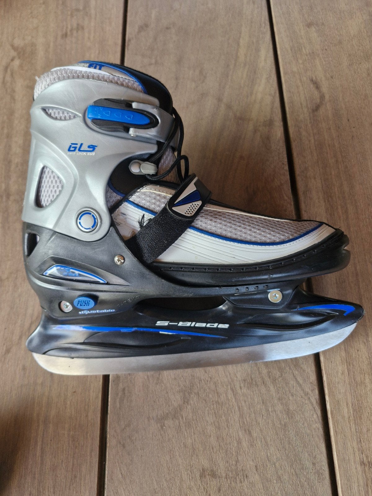 bijna gratis: Nijdam kinder-schaatsen, maat 38-41, Sport en Fitness, Schaatsen, Ophalen of Verzenden, Zo goed als nieuw, IJshockeyschaatsen