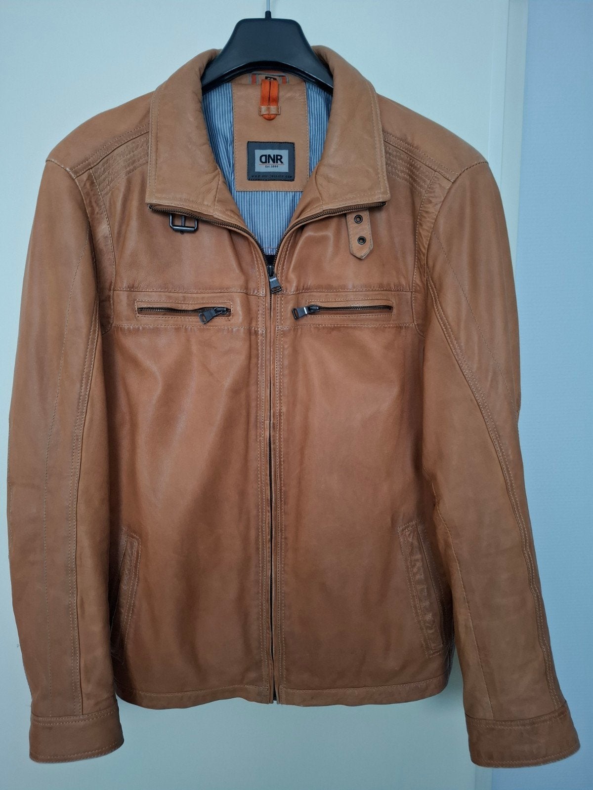 DNR Freedom Unlimited Leren Jas - Maat L, Ophalen, Bruin, Maat 56/58 (XL), DNR Freedom Unlimited