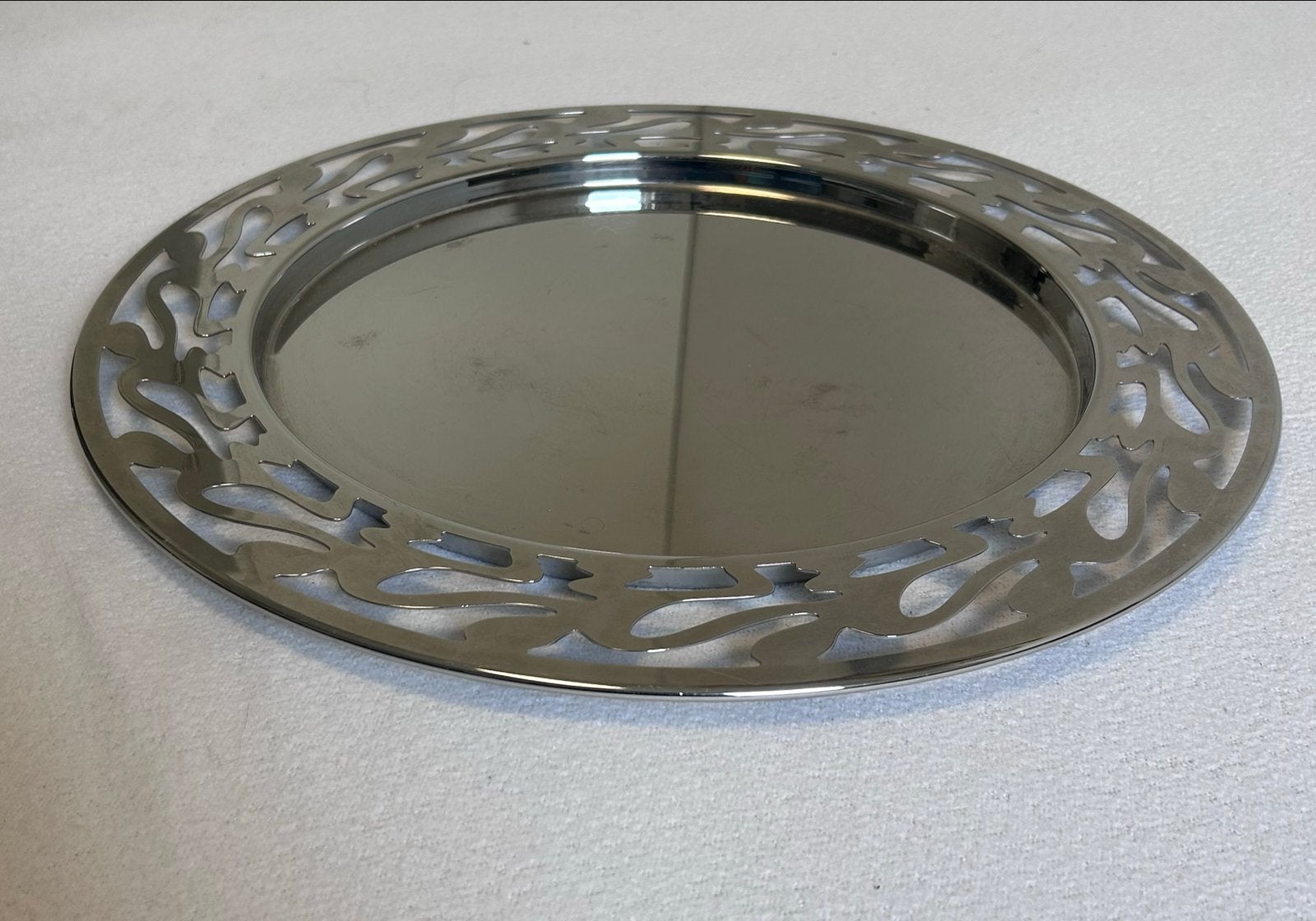 Alessi schaal, Gebruikt, Rond, Ophalen of Verzenden, Metaal