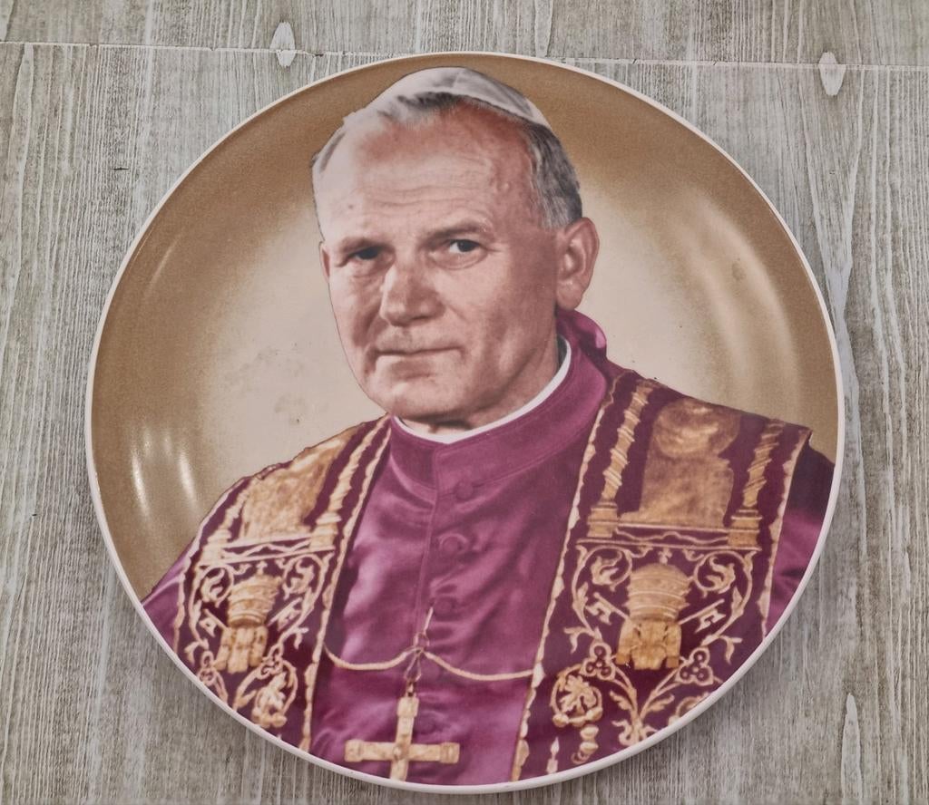 verzamelbord met een afbeelding van Paus Johannes Paulus, Verzamelen, Ophalen of Verzenden, Zo goed als nieuw, Servies