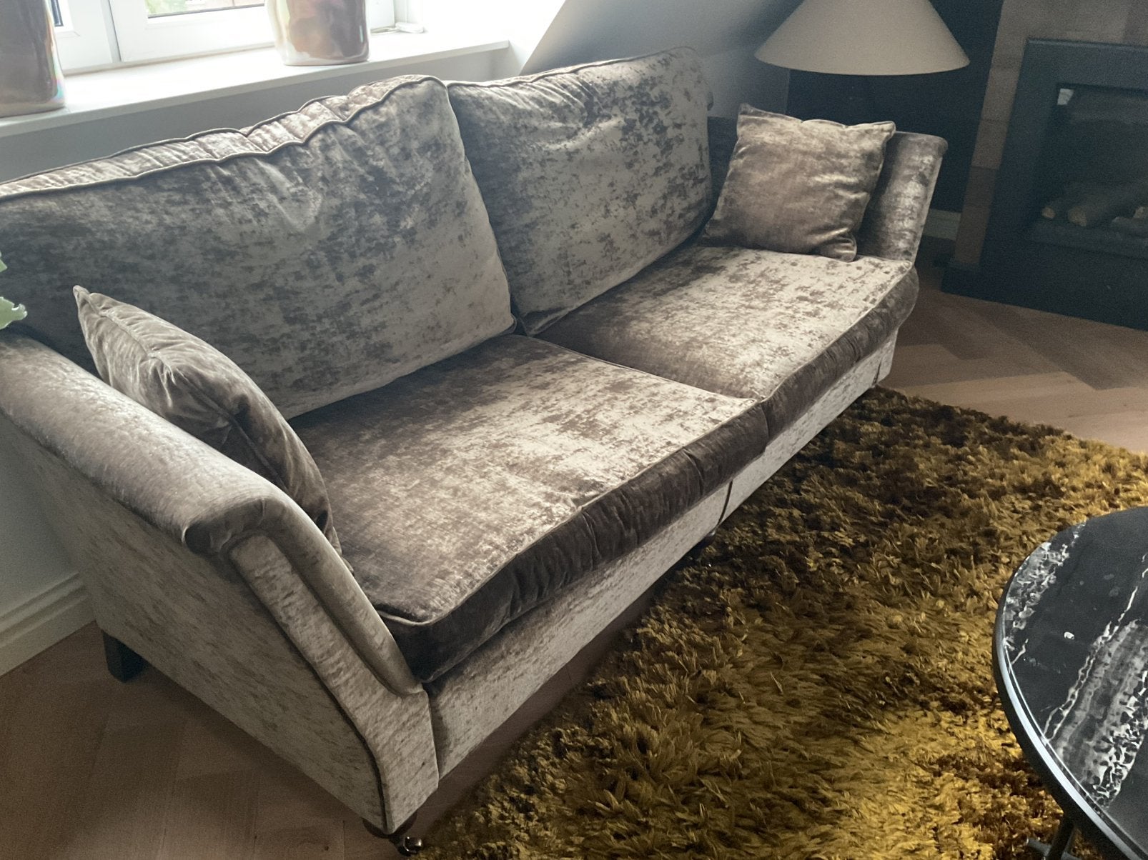 Duresta bank 220cm, Ophalen, Zo goed als nieuw
