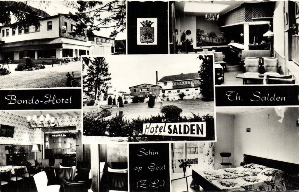 Bondshotel Th. Salden, Schin op Geul - 5 afb - 1968 gelopen, Ophalen of Verzenden, Voor 1920, Gelopen, Limburg