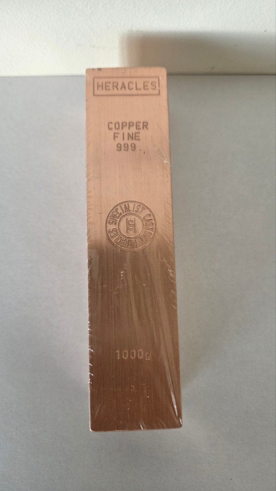 Heracles Koper Baar 999 Fijn - 1000g, Ophalen of Verzenden, Koper
