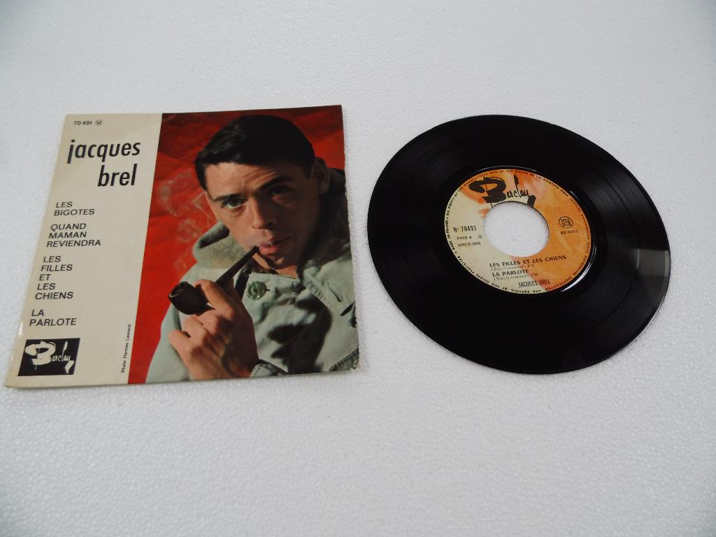 vinyl single   JACQUES   BREL, Cd's en Dvd's, Vinyl Singles, Overige genres, Ophalen of Verzenden, Zo goed als nieuw, EP