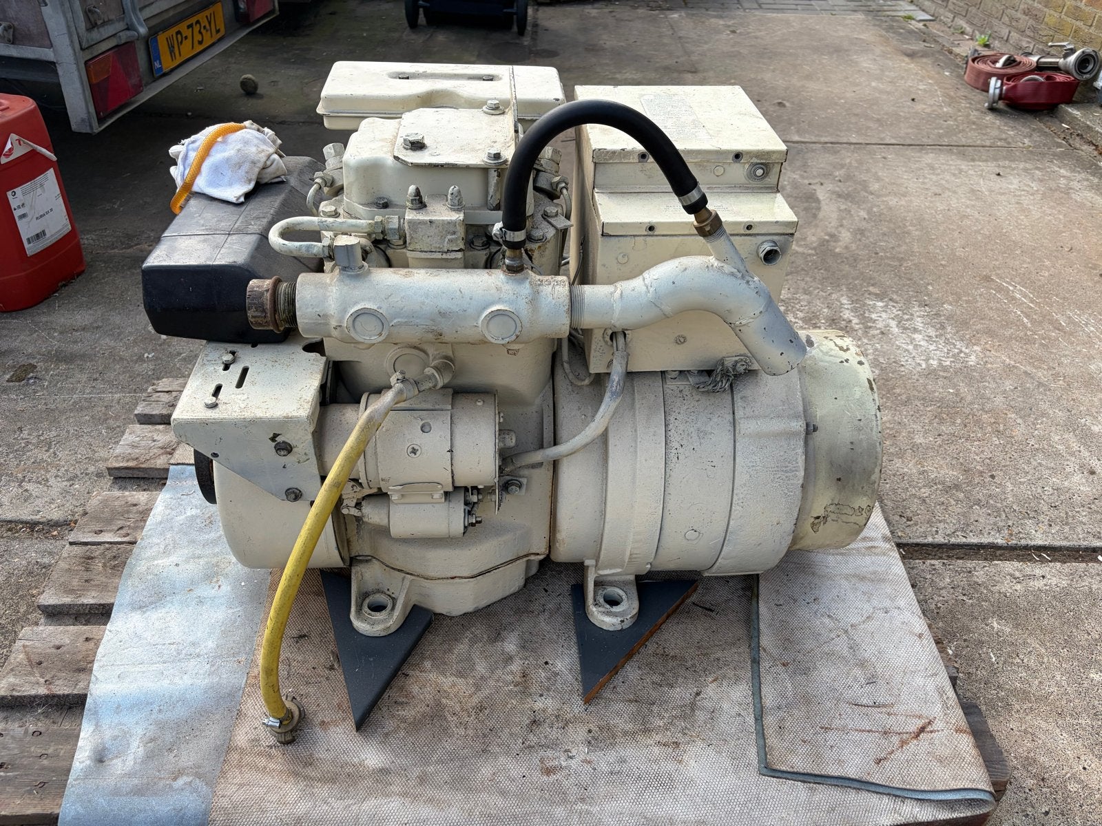 Onan MDJE 6 kW maritieme dieselgenerator – 2 cilinder diesel, Watersport en Boten, Bootonderdelen, Ophalen, Gebruikt, Motor en Techniek
