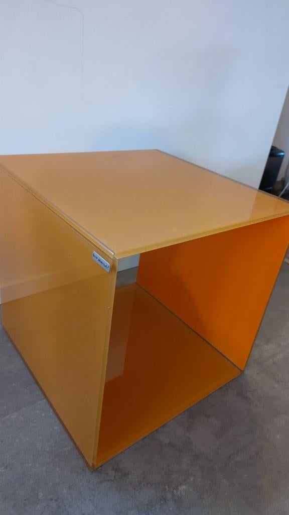 Glazen kubus element van Bert Plantagie - 45x45x45 cm, Minder dan 55 cm, Gebruikt, Design, Vierkant