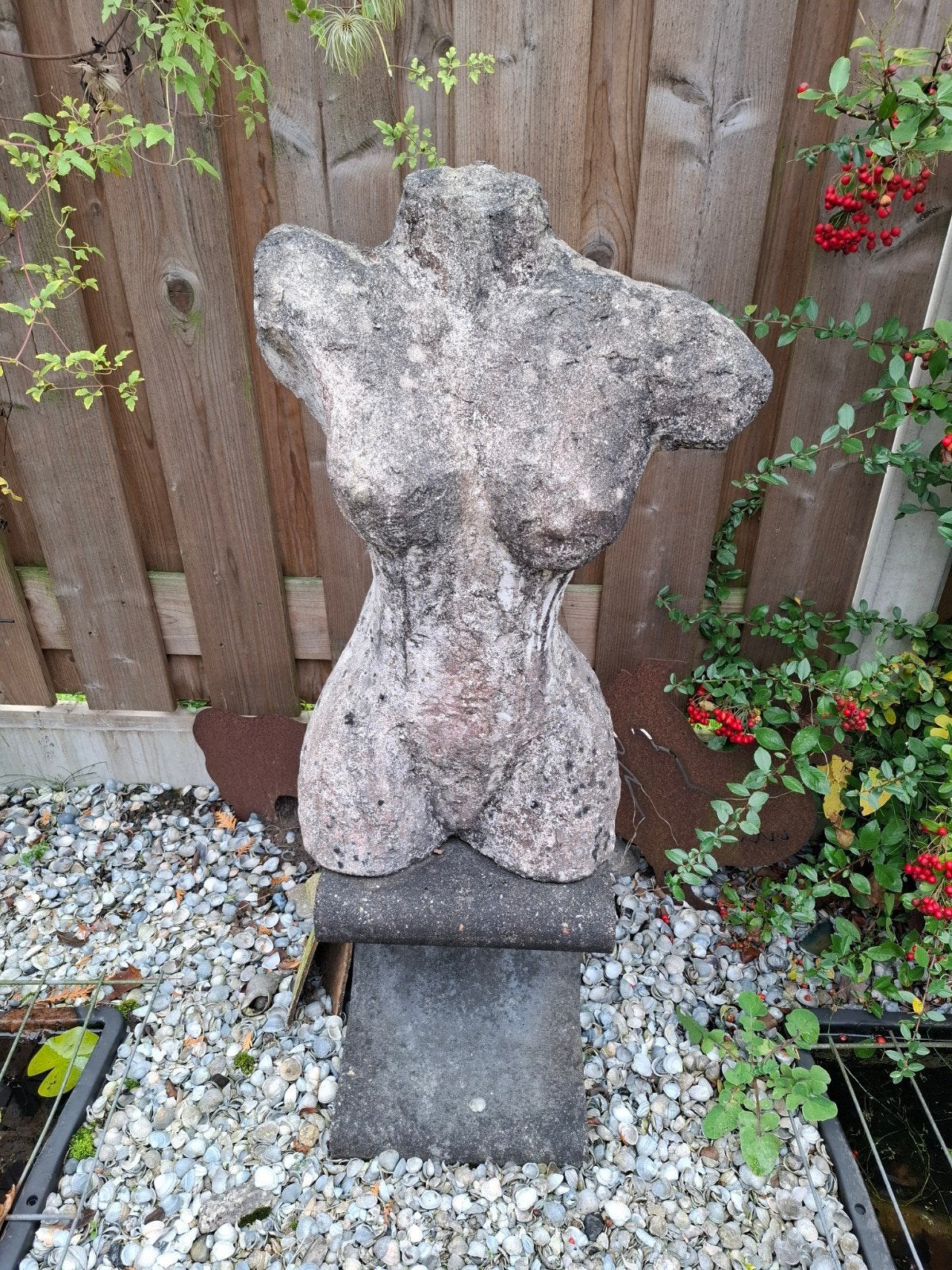 Stenen torso beeld voor tuin of interieur, Ophalen