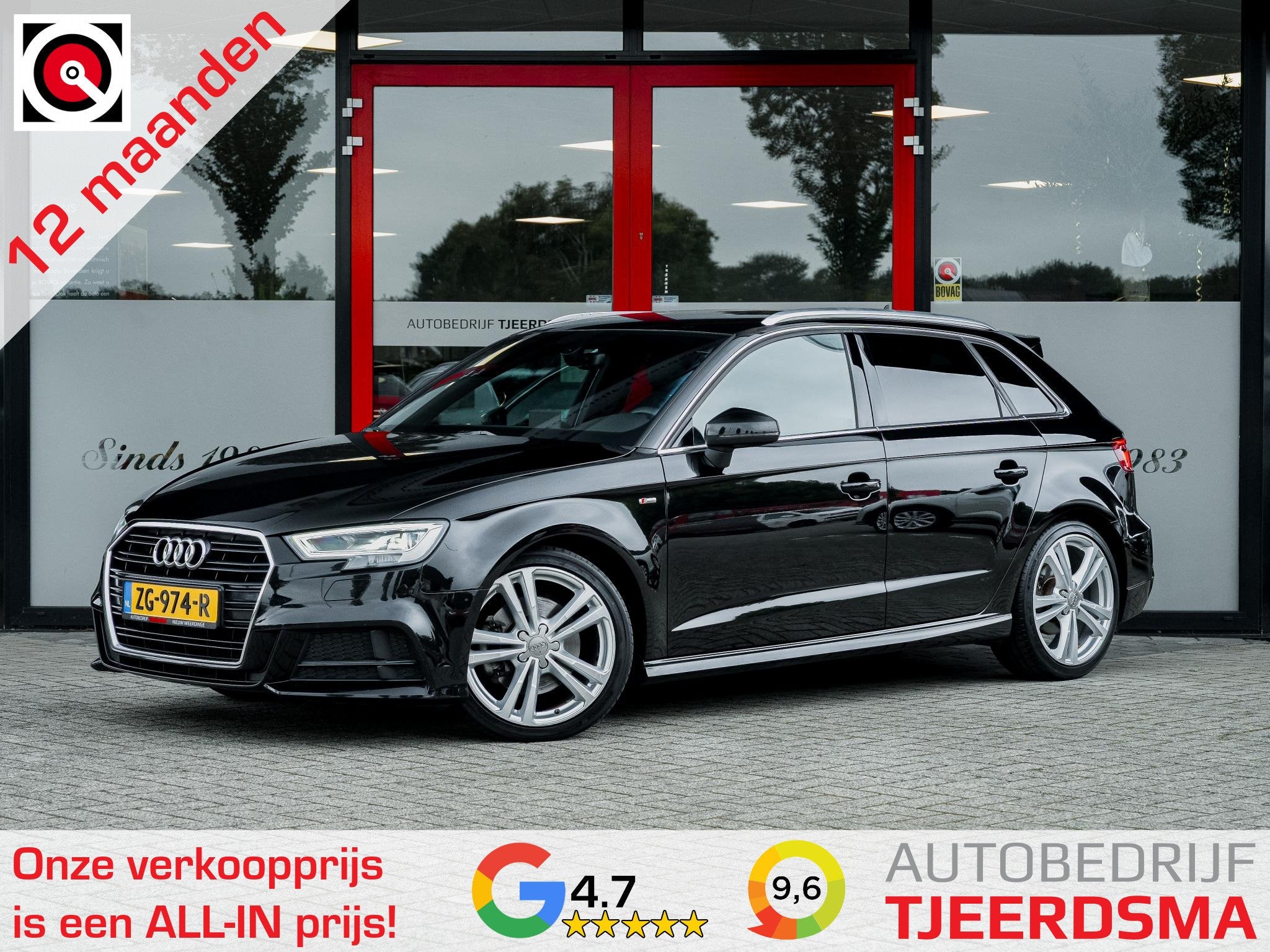 Audi A3 Sportback 40 TFSI Sport S Line Edition | Trekhaak |, Auto's, 12 maanden, Gebruikt, Leder en Stof, Zwart