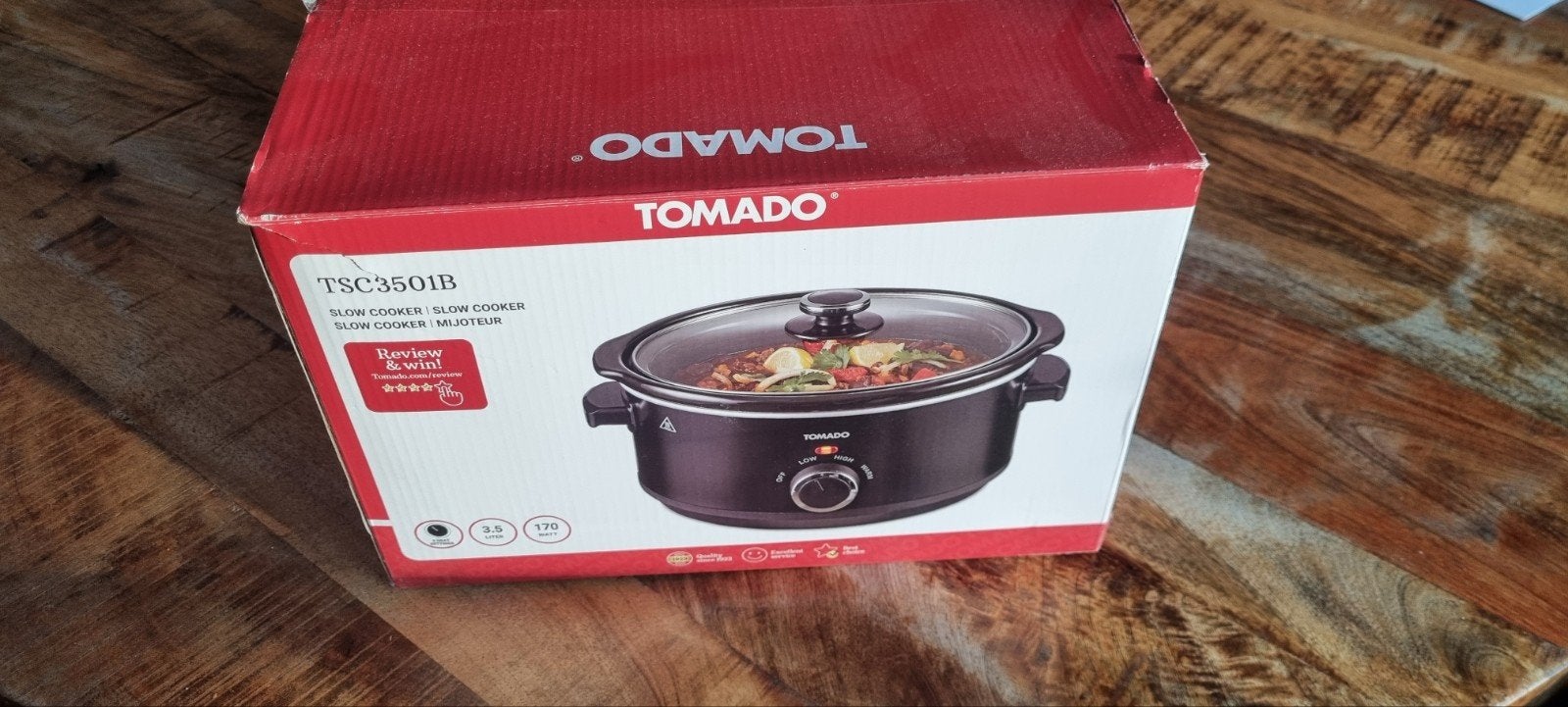 Tomado TSC3501B Slowcooker - Nieuw in doos, Ophalen of Verzenden, Nieuw