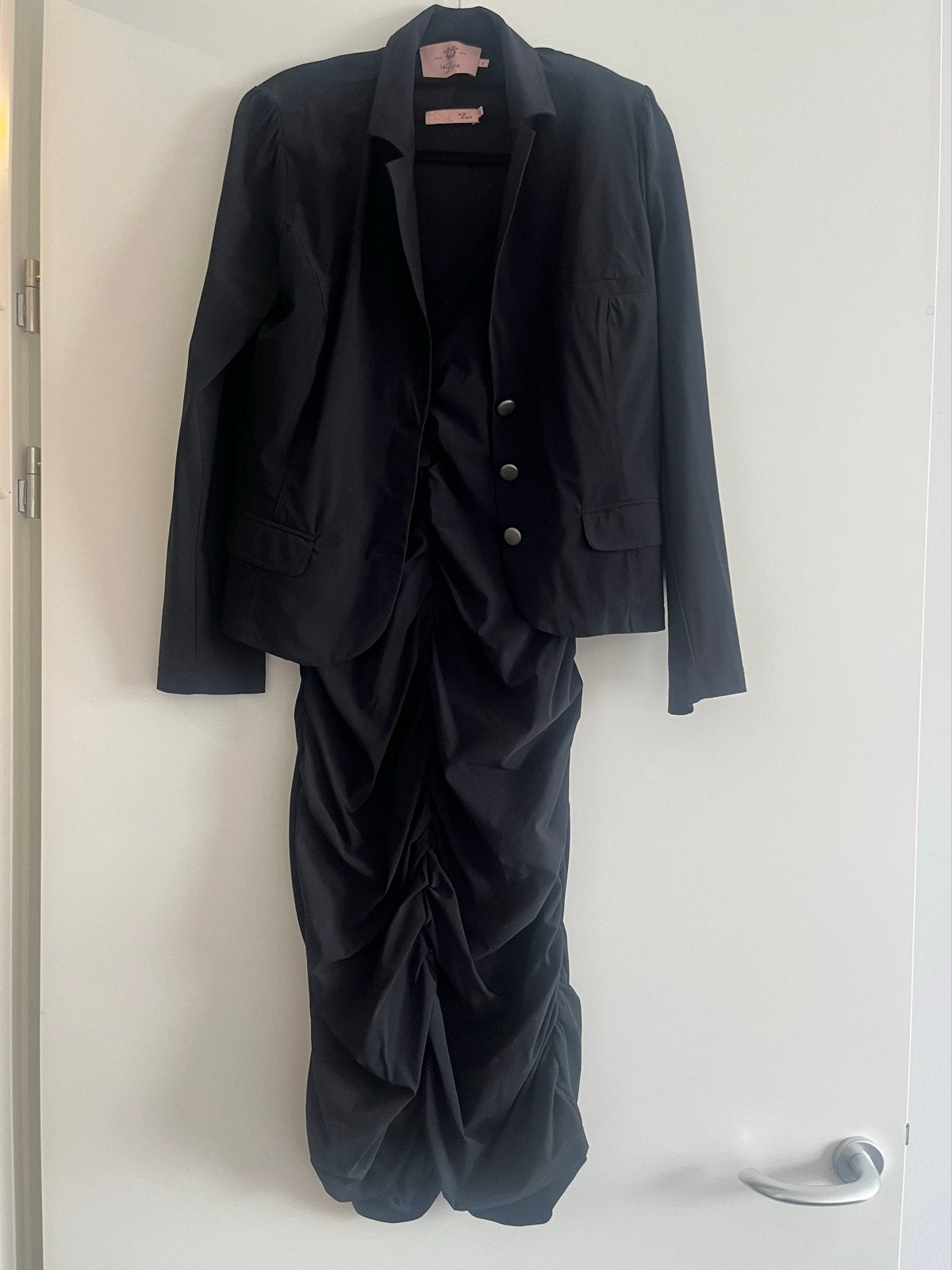 Jurk en jasje La Ligna maat XL, Zwart, Maat 46/48 (XL) of groter, Ophalen of Verzenden, Zo goed als nieuw