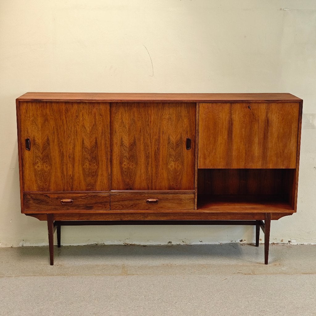 Vintage Deens highboard, Huis en Inrichting, Ophalen, Gebruikt, 100 tot 150 cm, 150 tot 200 cm