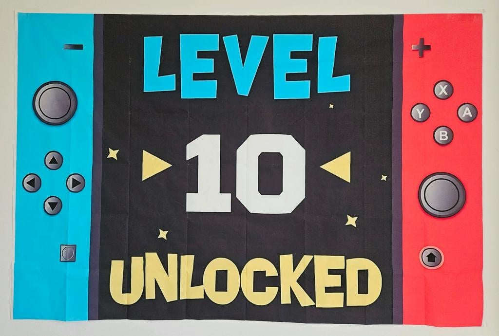 Verjaardag doek 10 jaar banner achtergrond fotografie, Ophalen of Verzenden, Zo goed als nieuw, Feestartikel, Verjaardag