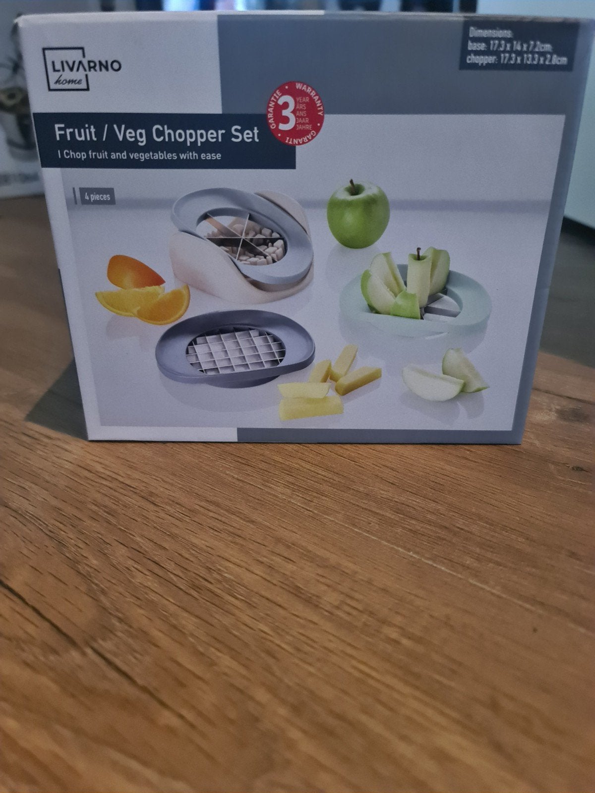 LIVARNO home Fruit / Groente Hakmolen Set - 4 delig nieuw, Overige typen, Kunststof, Nieuw, Ophalen of Verzenden