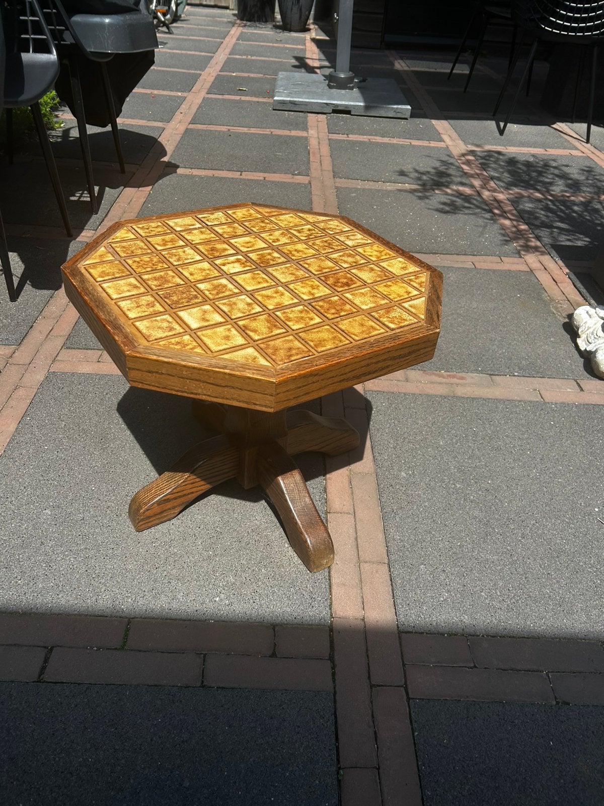 Eiken bijzettafel, Minder dan 55 cm, Zo goed als nieuw, Overige vormen, Hout