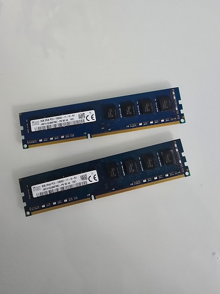 16GB DDR3 SK Hynix 2Rx8 PC3-12800U-11-12-B1, DDR3, Ophalen of Verzenden, Zo goed als nieuw, Desktop