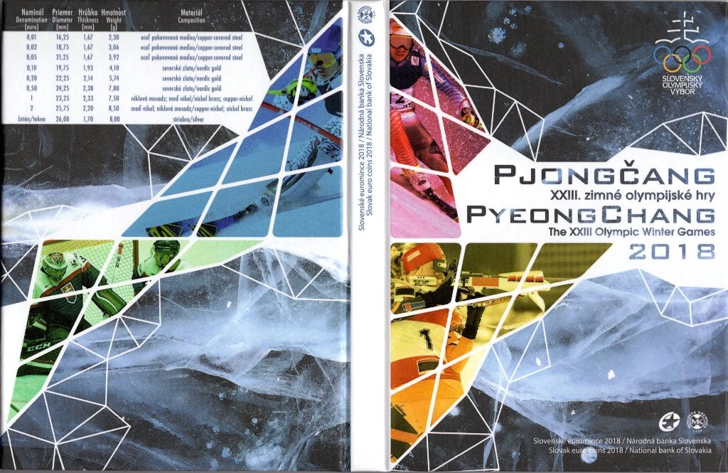 PROOF set Slowakije 2018 Pyeong Chang - 1 cent t/m 2 euro, Verzenden, Slowakije, Overige waardes, Setje