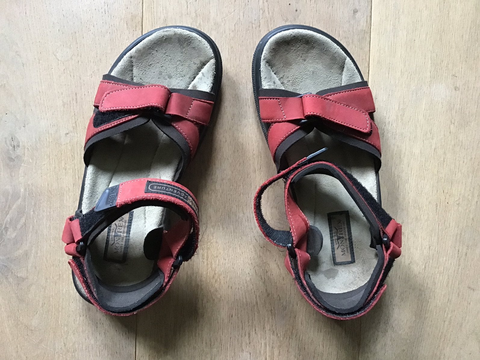 Rode sandalen maat 39, Gedragen, Rood, Sandalen of Muiltjes, Ophalen of Verzenden