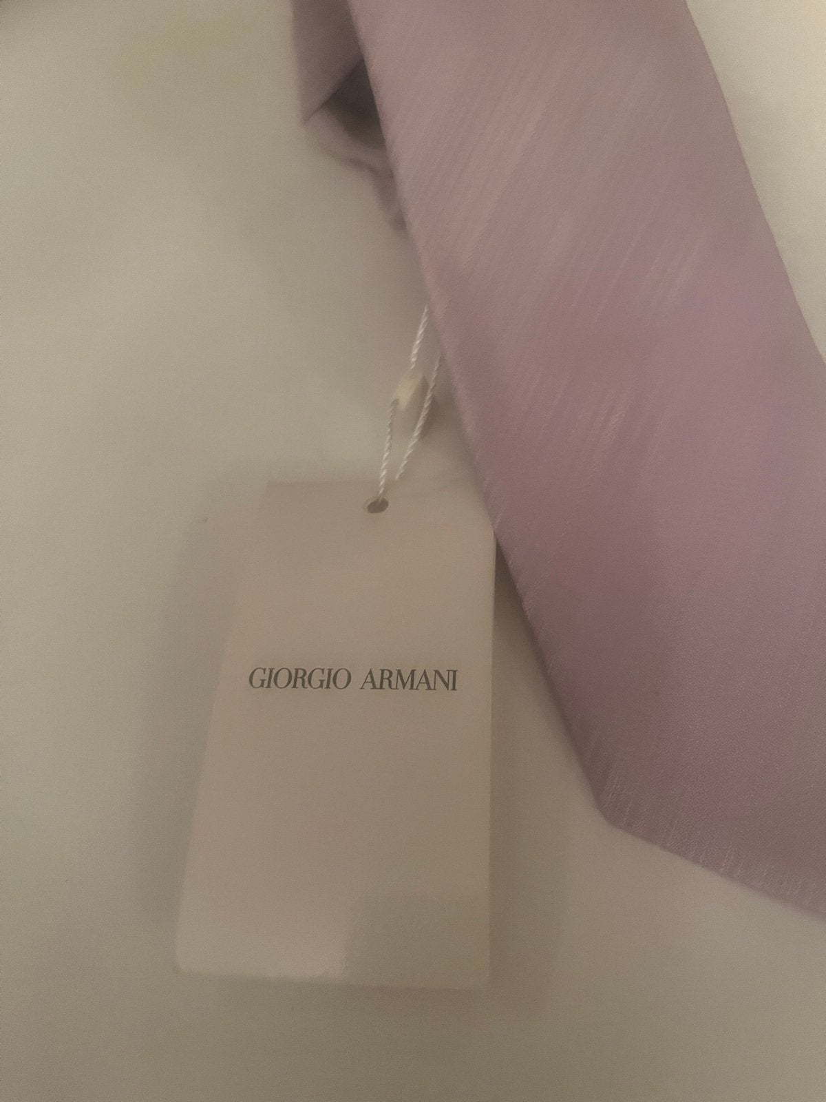 Giorgio Armani Zijden Stropdas - Nieuw met Label, Ophalen of Verzenden, Nieuw, Paars, Met patroon