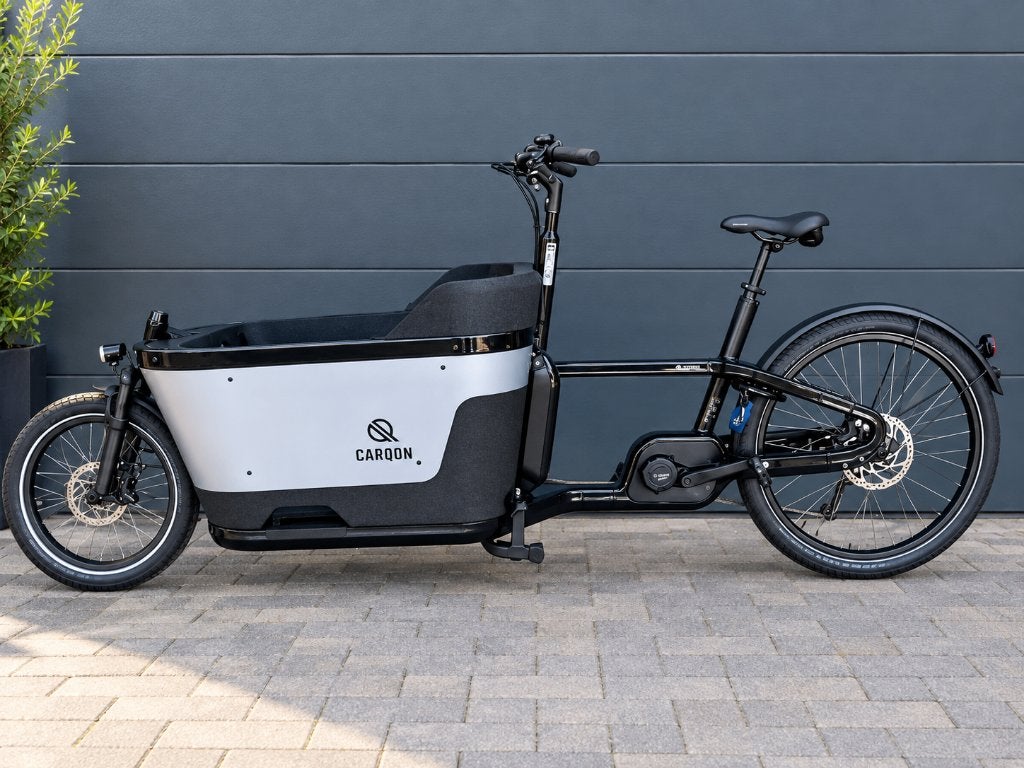 CARQON cruise elektrische bakfiets framemaat 50, Gebruikt, Elektrisch, 1 kind, Schijfrem