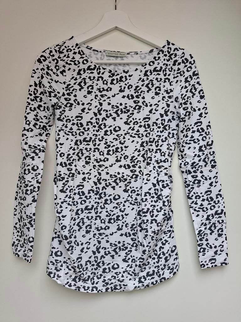 Panter print Anna Field mama positie zwangerschap top - S, Anna Field, Zwart, Maat 36 (S), Gedragen